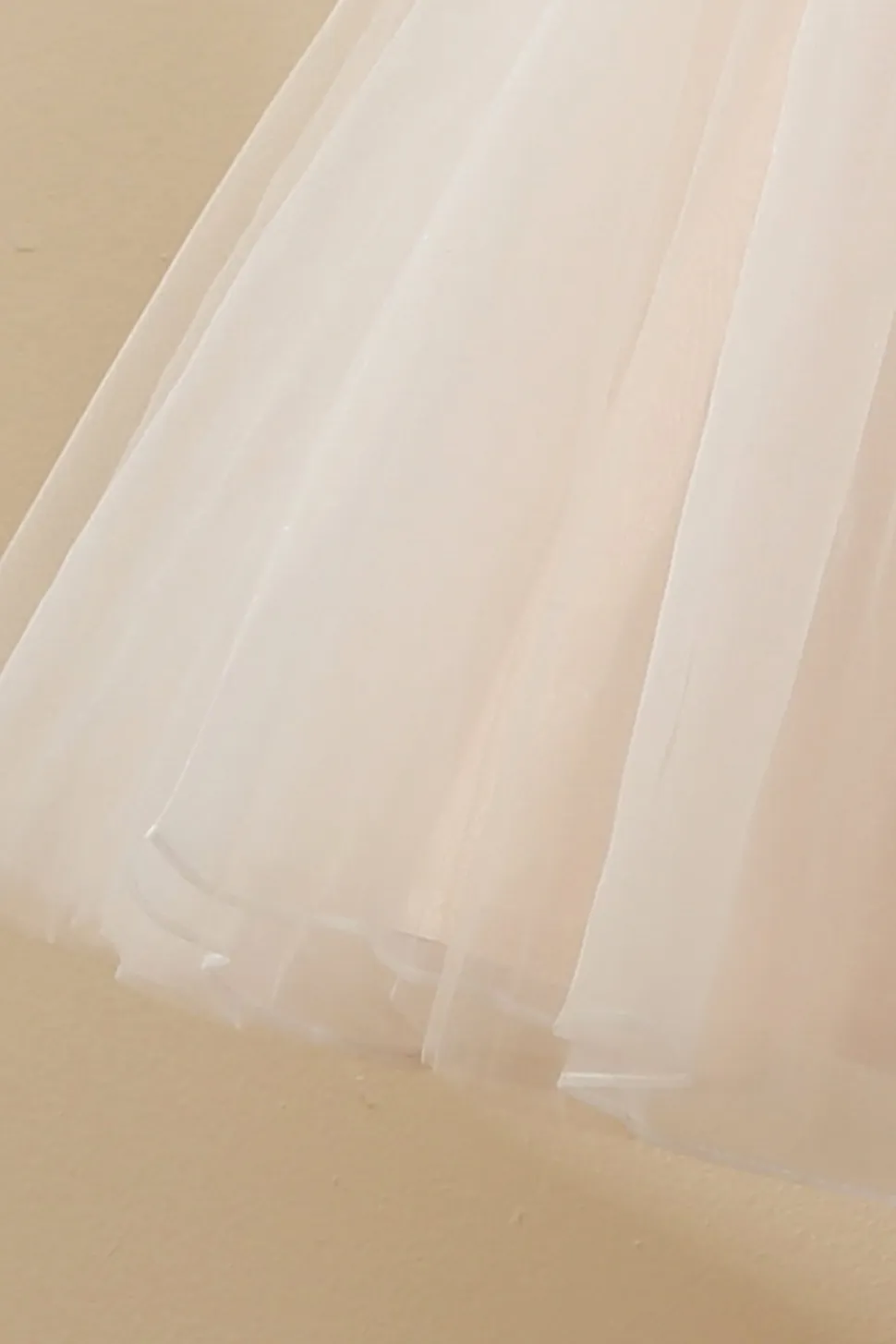 Vestido de menina de flor de tule de champanhe de champanhe