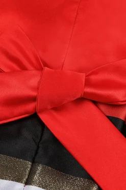Vestido de Menina Vermelho Gola em V