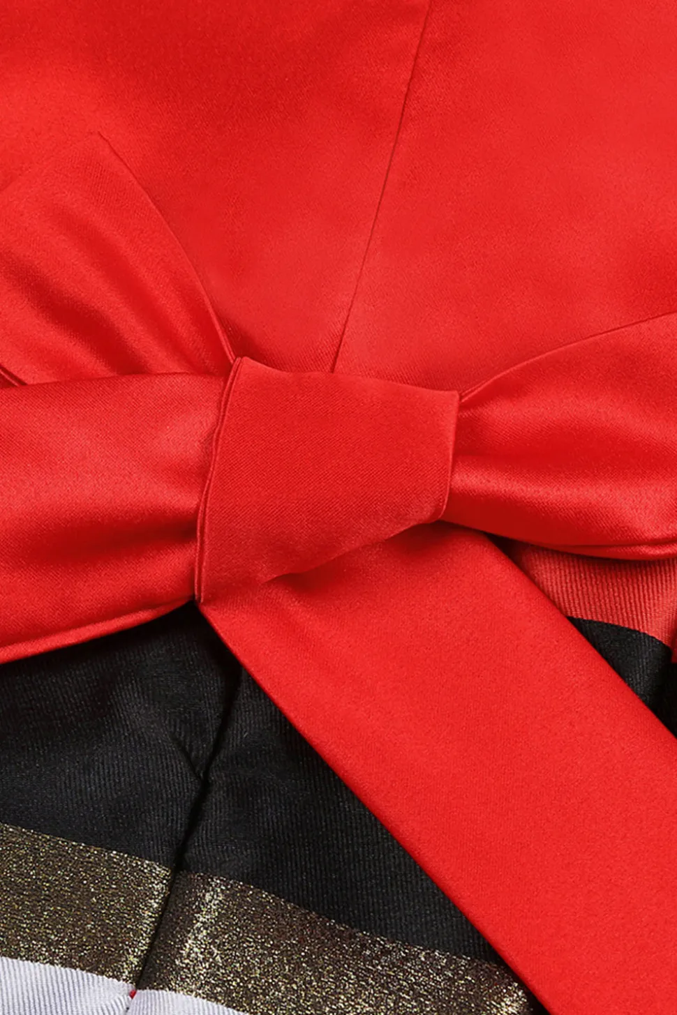 Vestido de Menina Vermelho Gola em V