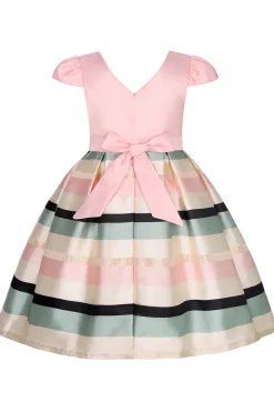 Vestido de Menina Vermelho Gola em V