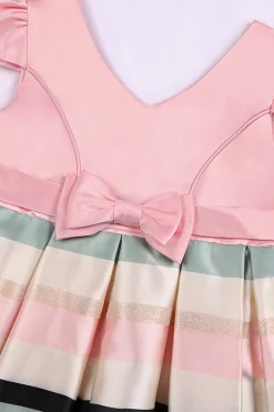 Vestido de Menina Vermelho Gola em V
