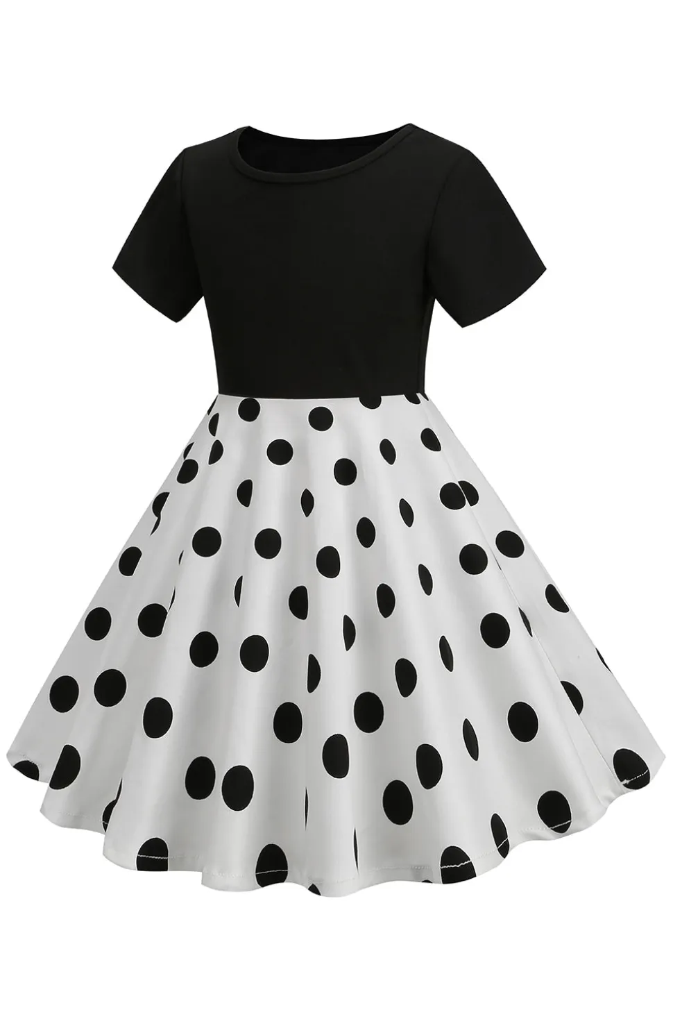 Vestido de Meninas Brancas Com Mangas Curtas