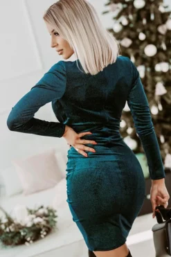 Vestido de Natal manga comprida