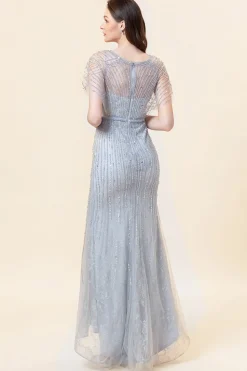 Vestido de Noite Sereia Cinza