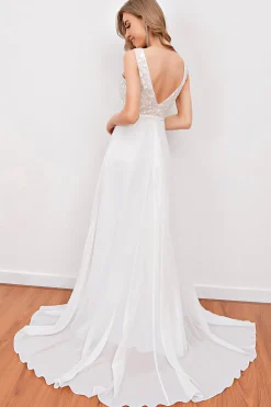 Vestido de noiva bordado branco