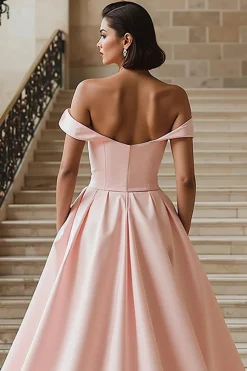 Vestido de noiva branco fora do ombro vestido de noiva com fenda