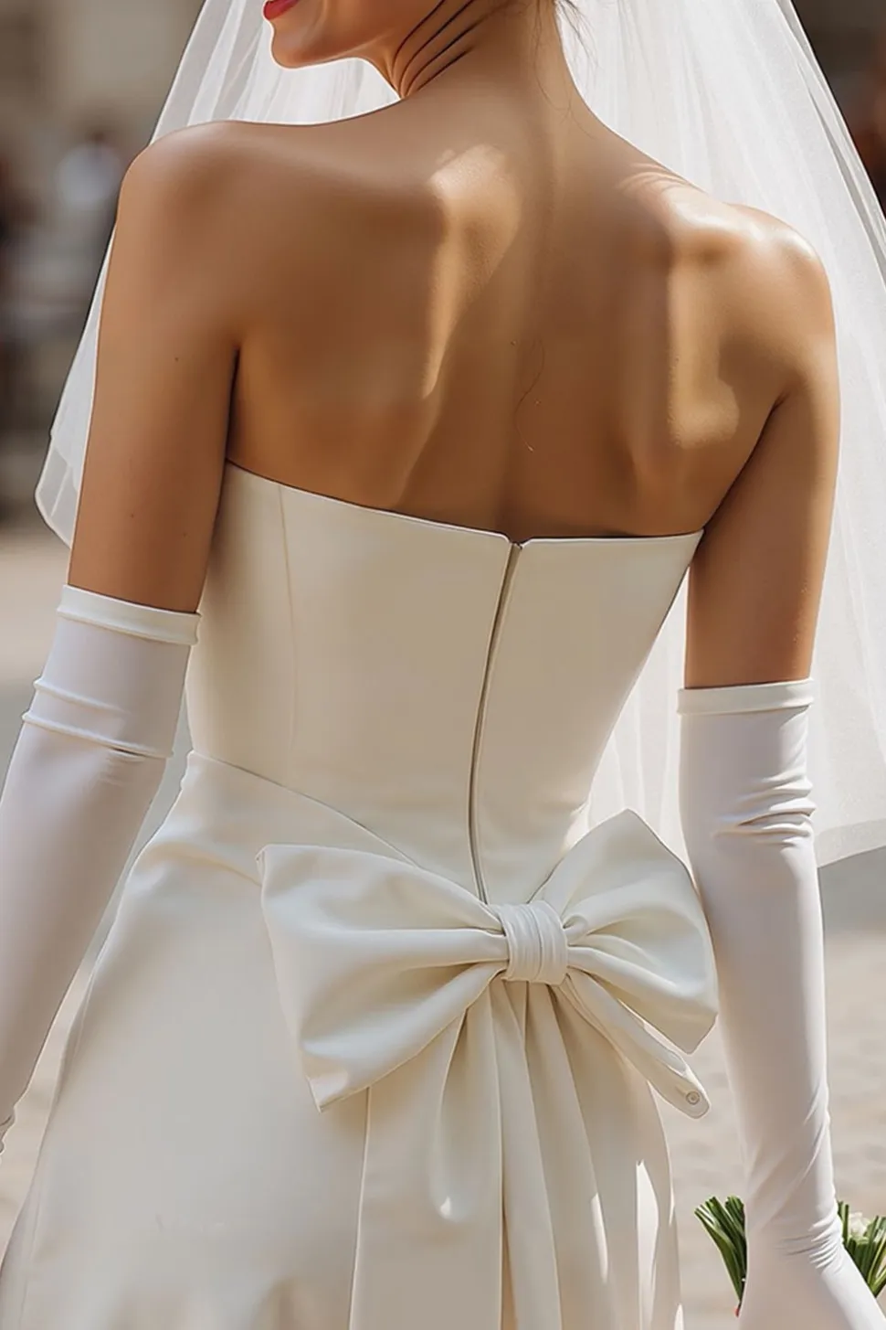 Vestido de Noiva Curto Bodycon Bodycon Sweetheart Ivory (sem luvas)