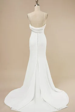 Vestido de noiva da sereia Boho com folhos