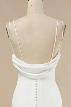 Vestido de noiva da sereia Boho com folhos