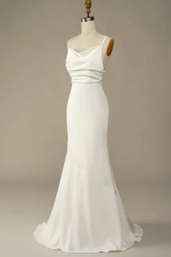 Vestido de noiva longo sereia branca