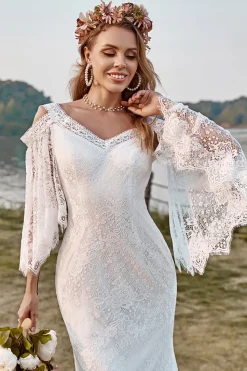 Vestido de noiva marfim boho