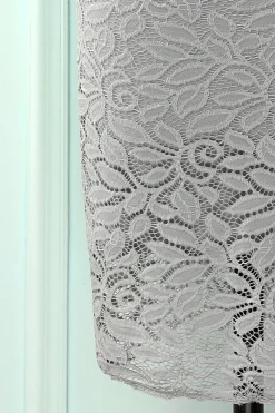 Vestido de renda cinza Bodycon