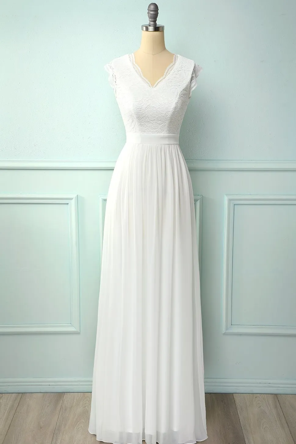 Vestido de renda rosa formal