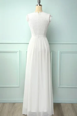 Vestido de renda rosa formal