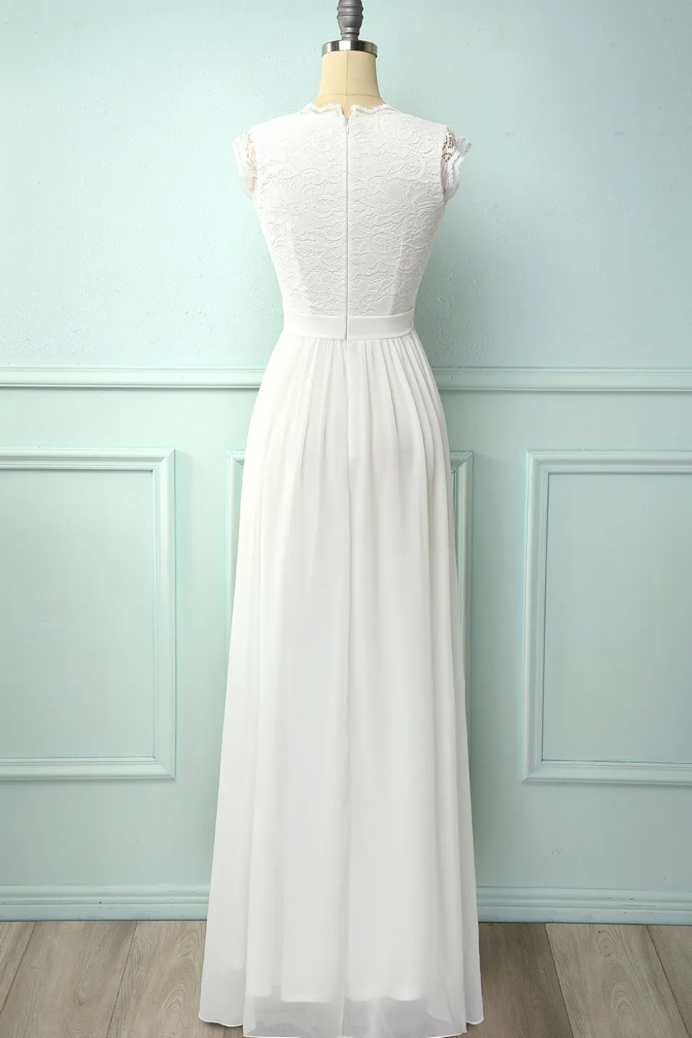 Vestido de renda rosa formal