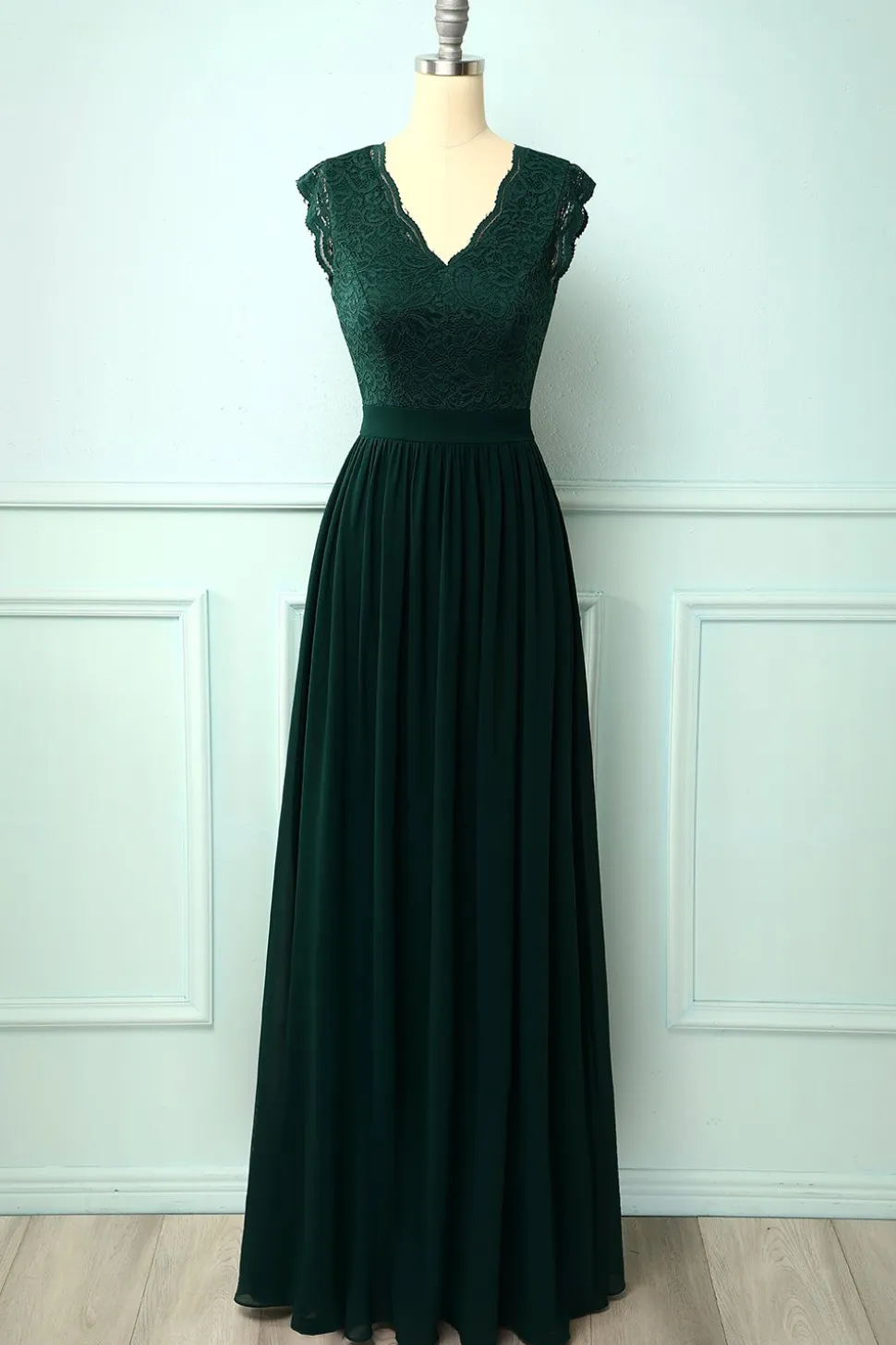Vestido de renda rosa formal
