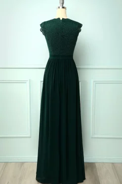 Vestido de renda rosa formal