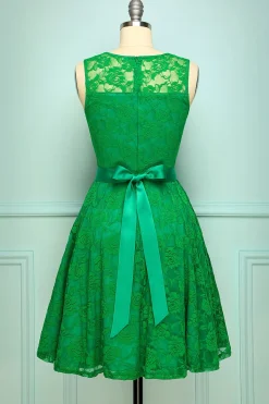 Vestido de renda verde