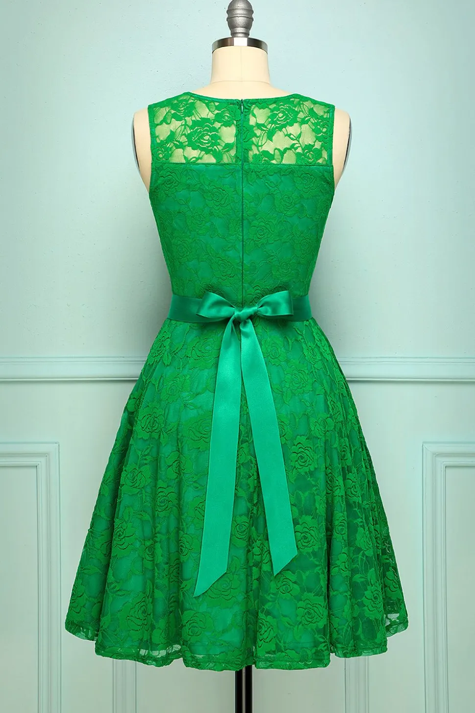 Vestido de renda verde