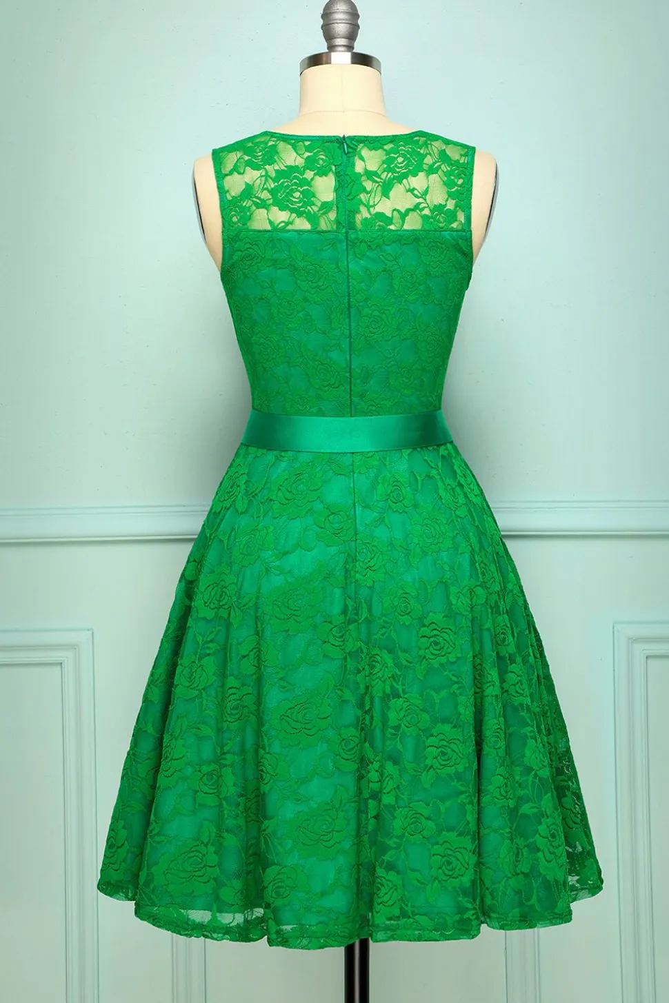 Vestido de renda verde