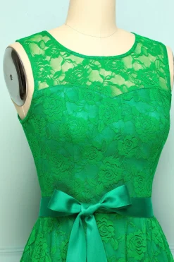 Vestido de renda verde