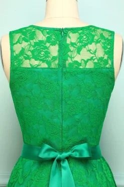 Vestido de renda verde