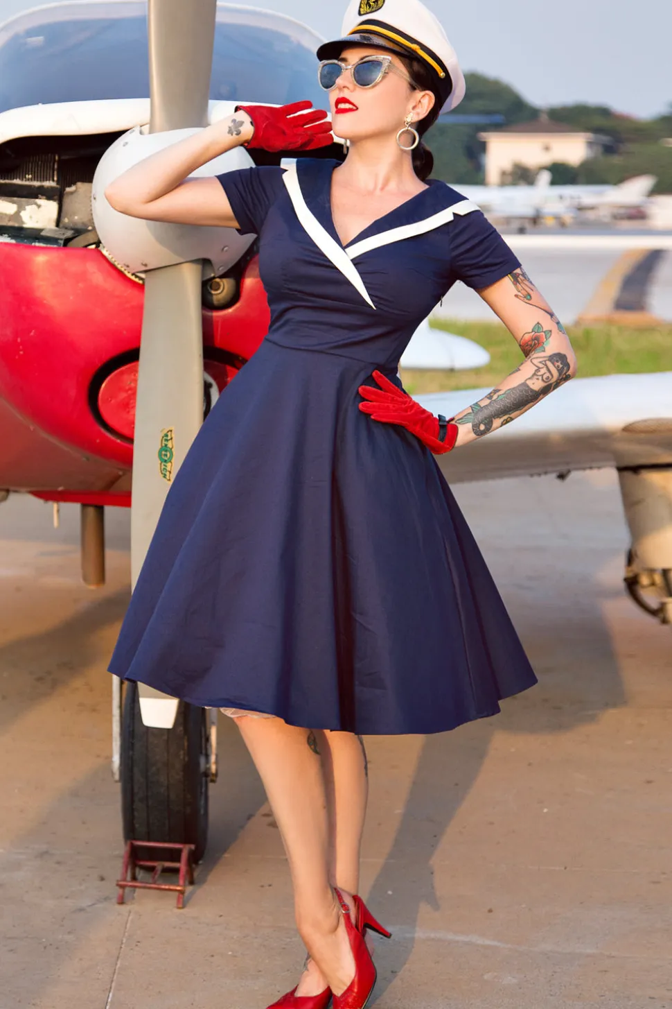 Vestido de soldado da marinha