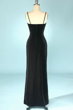 Vestido de veludo preto