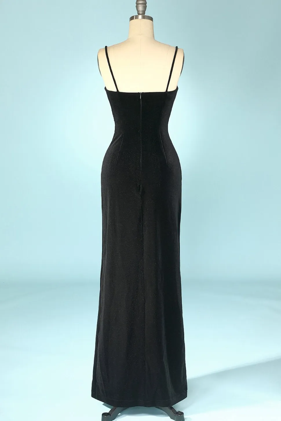 Vestido de veludo preto