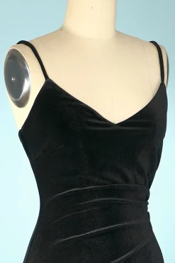 Vestido de veludo preto