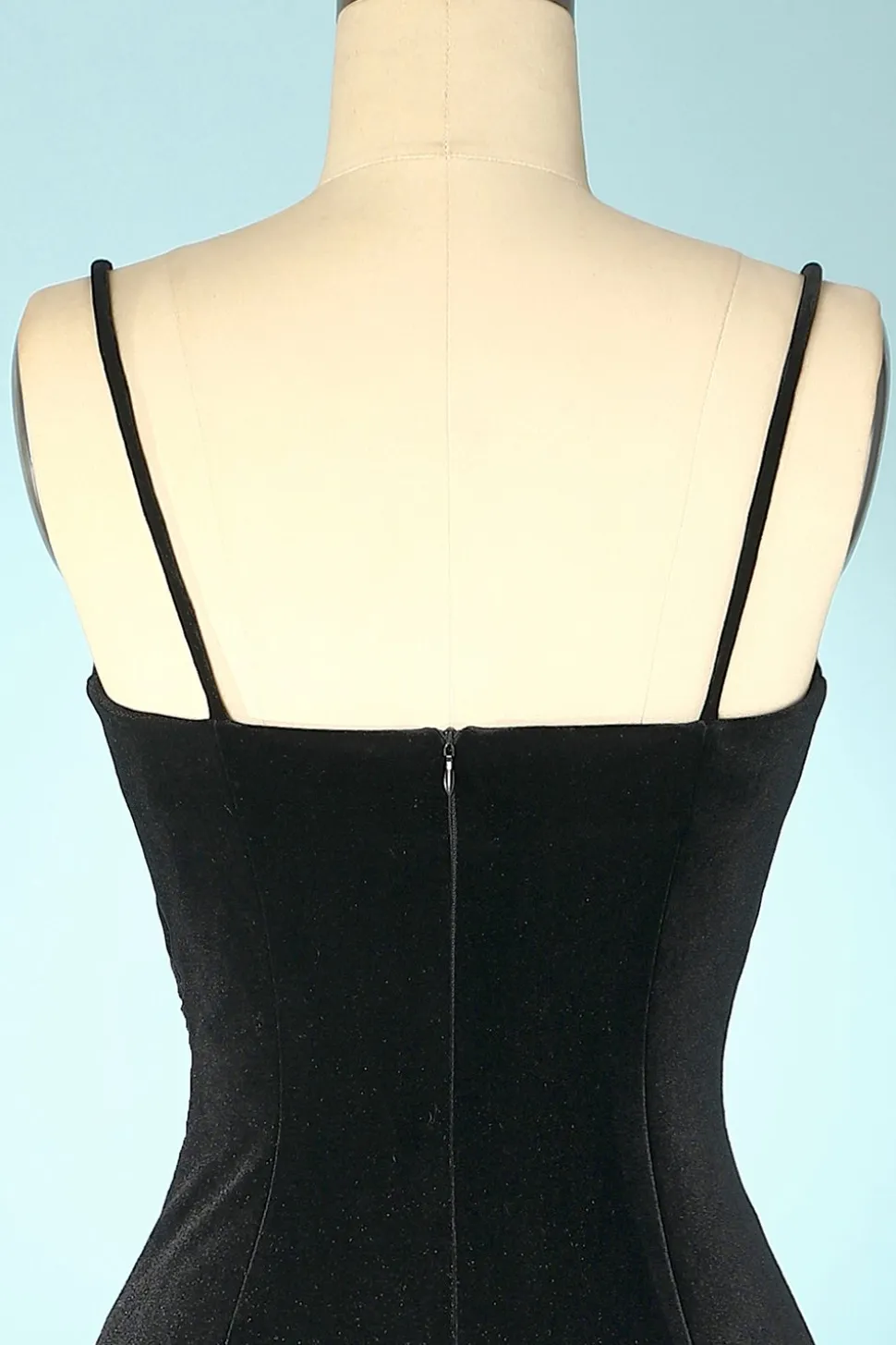 Vestido de veludo preto