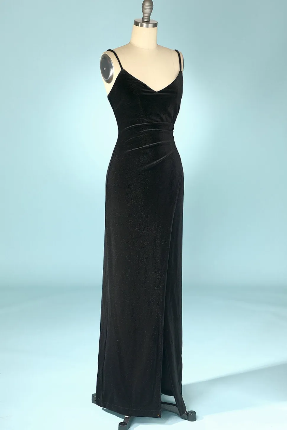 Vestido de veludo preto