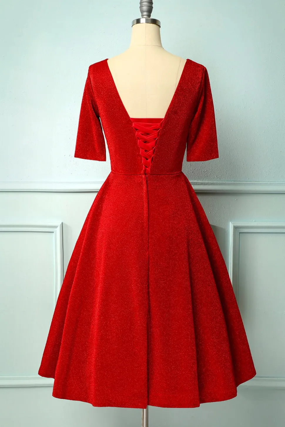 Vestido de veludo vermelho