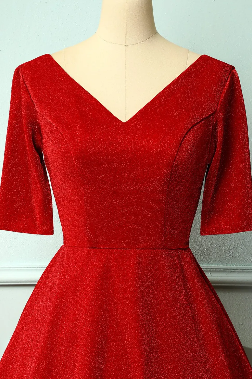 Vestido de veludo vermelho