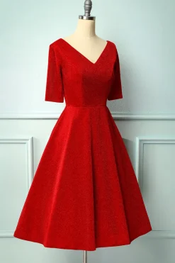 Vestido de veludo vermelho