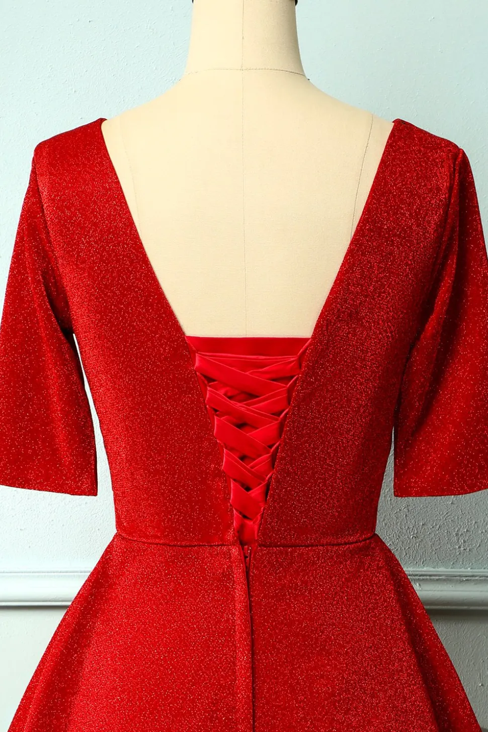 Vestido de veludo vermelho