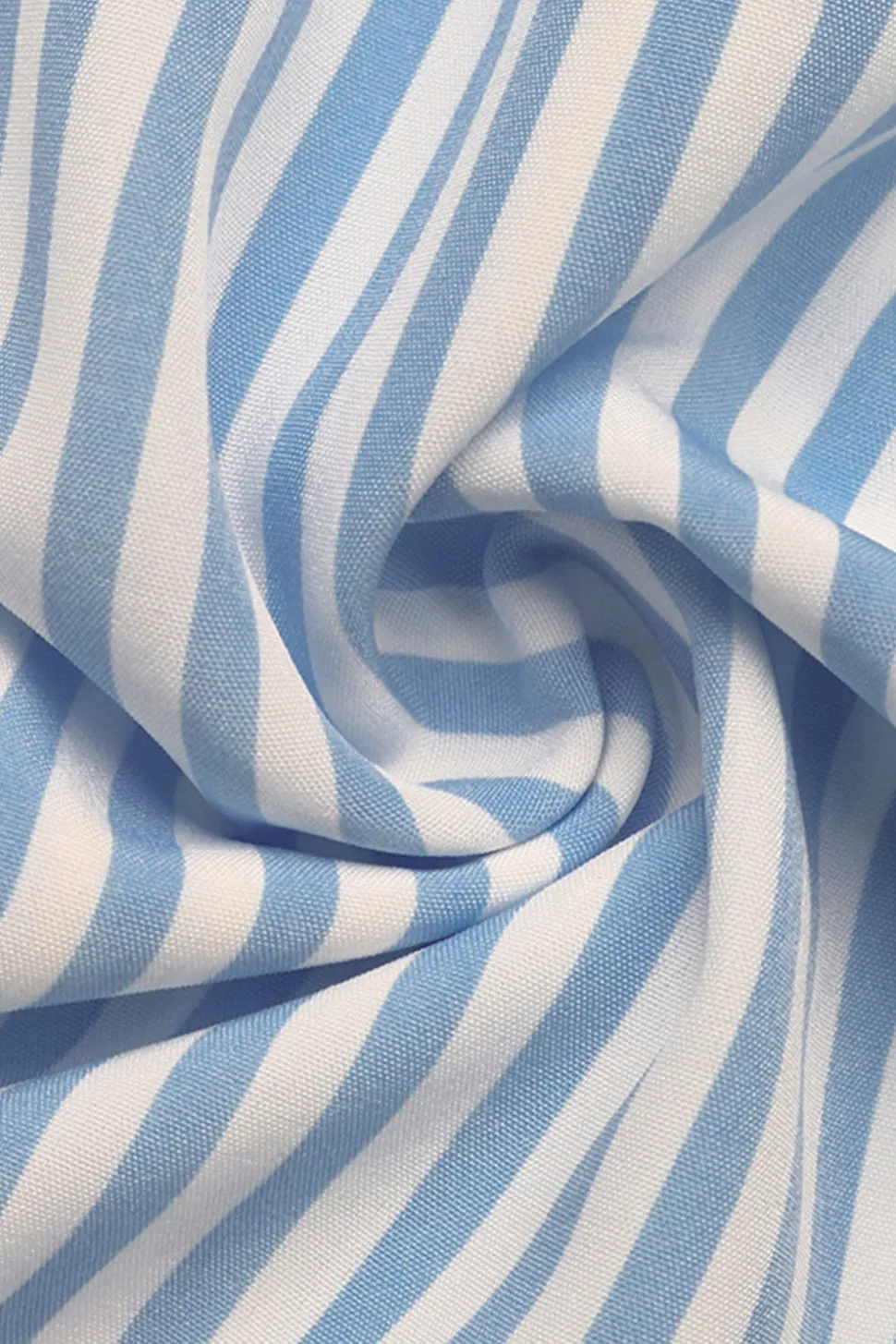 Vestido de Verão Azul Pescoço Quadrado Linha-A Midi