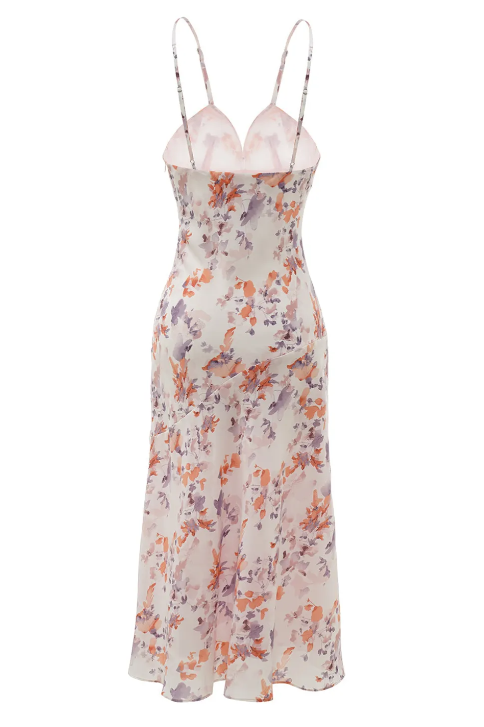Vestido de verão de impressão de flor roxa branca