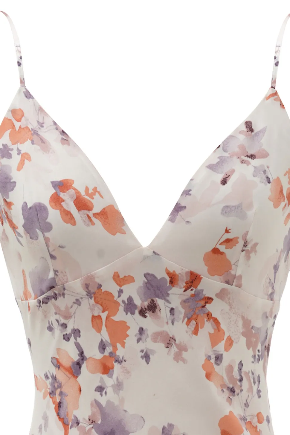 Vestido de verão de impressão de flor roxa branca