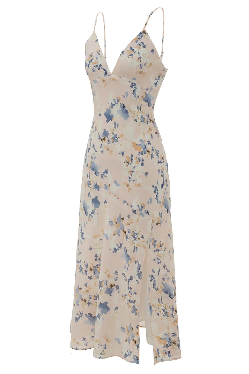 Vestido de verão de impressão de flor roxa branca
