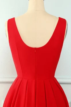 Vestido em camadas vermelho