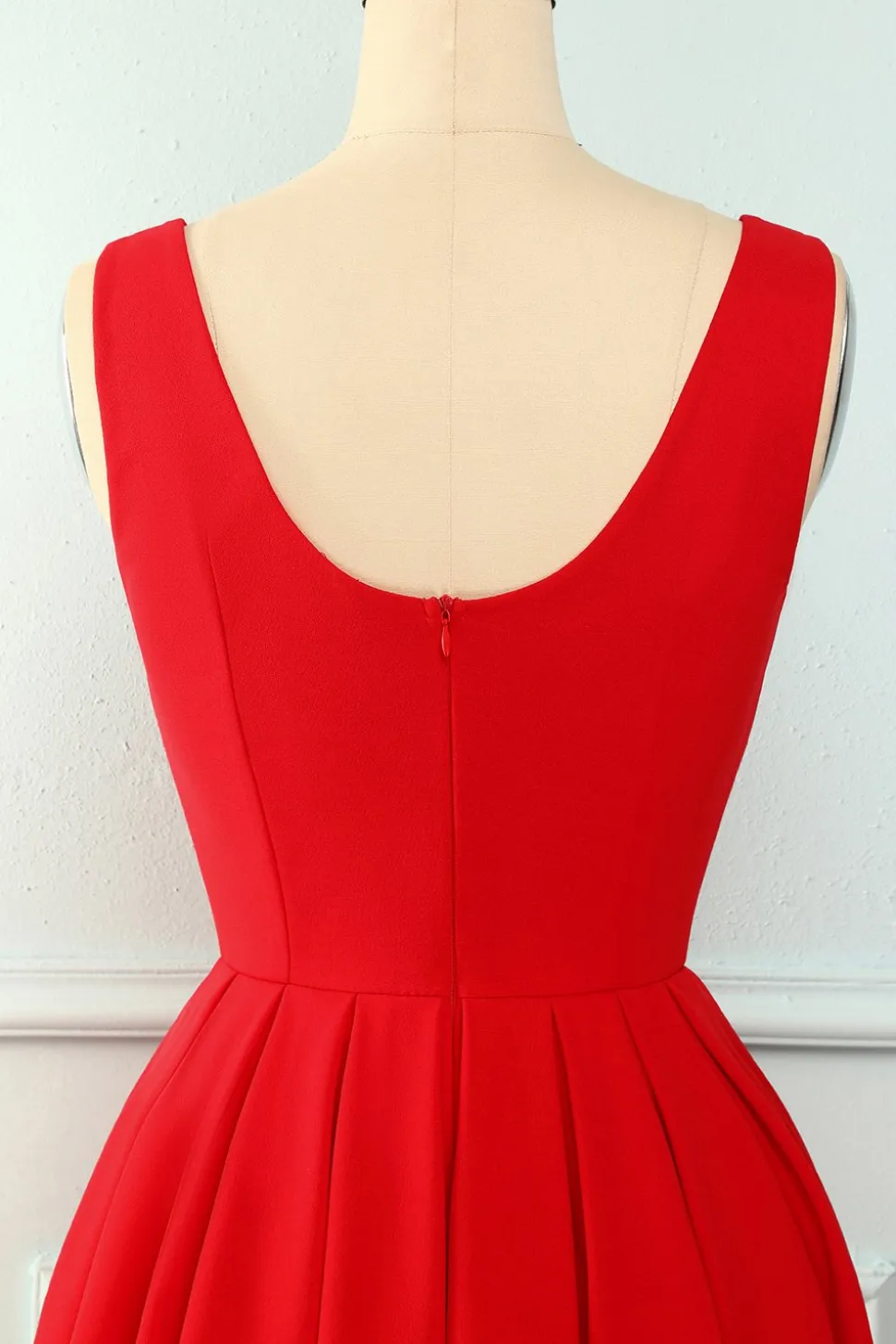 Vestido em camadas vermelho