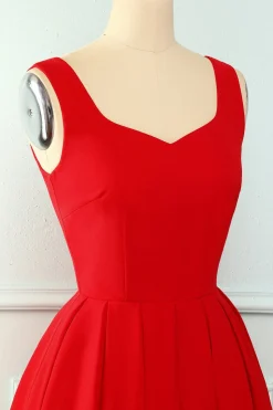 Vestido em camadas vermelho