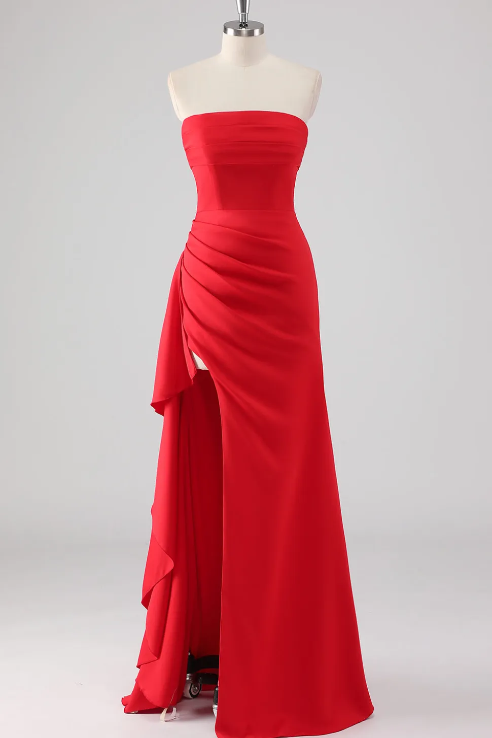 Vestido formal da bainha vermelha com fenda