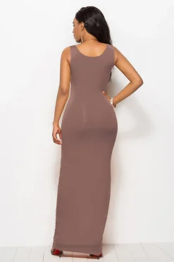 Vestido longo casual preto