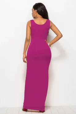Vestido longo casual preto