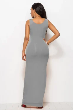 Vestido longo casual preto