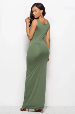 Vestido longo casual preto