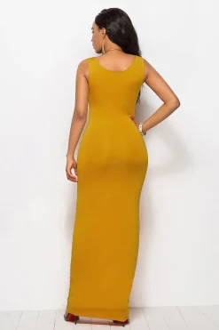 Vestido longo casual preto