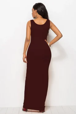 Vestido longo casual preto